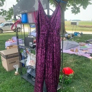 Purple Sequence Jumpsuit